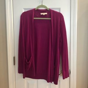Like New! Pretty pink/purple open-front cardigan